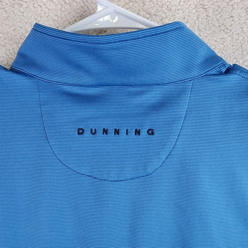 Dunning‎ Golf Quarter Zip Performance Vest Mens M Blue Ribbed Mock Neck 2374